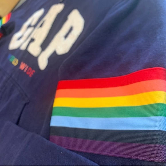 Gap Vintage Hooded Zipper Worldwide Rainbow Unisex XL 12 Reg - Picture 4 of 14
